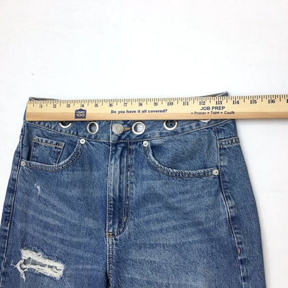 Garage Denim Women's Mom Jeans Grommet Waistband Retro Distressed size 26 - Picture 4 of 8